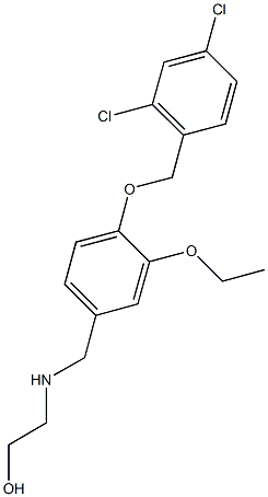 2-({4-[(2,4-dichlorobenzyl)oxy]-3-ethoxybenzyl}amino)ethanol Struktur