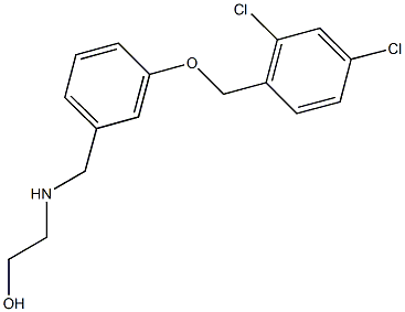 2-({3-[(2,4-dichlorobenzyl)oxy]benzyl}amino)ethanol Struktur