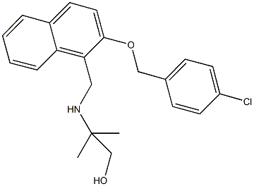 2-[({2-[(4-chlorobenzyl)oxy]-1-naphthyl}methyl)amino]-2-methyl-1-propanol Struktur