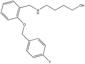 4-({2-[(4-fluorobenzyl)oxy]benzyl}amino)-1-butanol Struktur