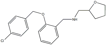 N-{2-[(4-chlorobenzyl)oxy]benzyl}-N-(tetrahydro-2-furanylmethyl)amine Struktur