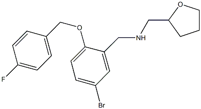 N-{5-bromo-2-[(4-fluorobenzyl)oxy]benzyl}-N-(tetrahydro-2-furanylmethyl)amine Struktur