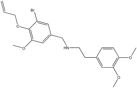 N-[4-(allyloxy)-3-bromo-5-methoxybenzyl]-N-[2-(3,4-dimethoxyphenyl)ethyl]amine Struktur