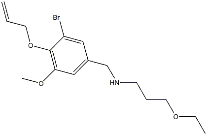 N-[4-(allyloxy)-3-bromo-5-methoxybenzyl]-N-(3-ethoxypropyl)amine Struktur