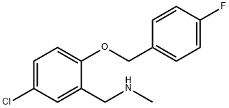 N-{5-chloro-2-[(4-fluorobenzyl)oxy]benzyl}-N-methylamine Struktur