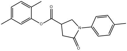 2,5-dimethylphenyl 1-(4-methylphenyl)-5-oxo-3-pyrrolidinecarboxylate Struktur