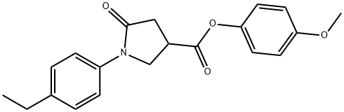 4-methoxyphenyl 1-(4-ethylphenyl)-5-oxo-3-pyrrolidinecarboxylate Struktur