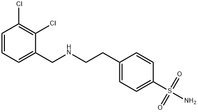 4-{2-[(2,3-dichlorobenzyl)amino]ethyl}benzenesulfonamide Struktur