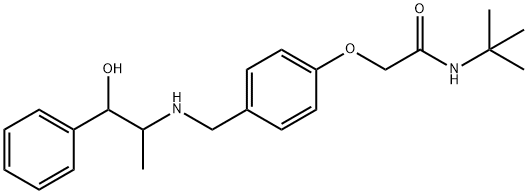 N-(tert-butyl)-2-(4-{[(2-hydroxy-1-methyl-2-phenylethyl)amino]methyl}phenoxy)acetamide Struktur