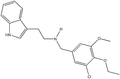 N-(3-chloro-4-ethoxy-5-methoxybenzyl)-N-[2-(1H-indol-3-yl)ethyl]amine Struktur