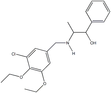 2-[(3-chloro-4,5-diethoxybenzyl)amino]-1-phenyl-1-propanol Struktur