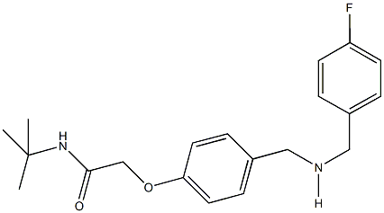 N-(tert-butyl)-2-(4-{[(4-fluorobenzyl)amino]methyl}phenoxy)acetamide Struktur