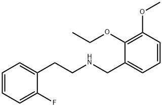 N-(2-ethoxy-3-methoxybenzyl)-N-[2-(2-fluorophenyl)ethyl]amine Struktur