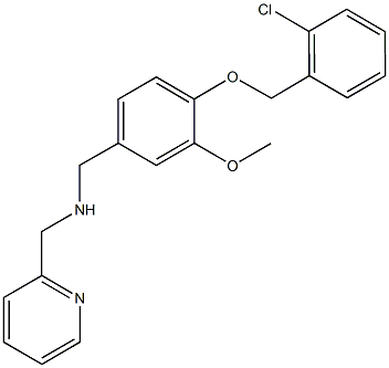 N-{4-[(2-chlorobenzyl)oxy]-3-methoxybenzyl}-N-(2-pyridinylmethyl)amine Struktur