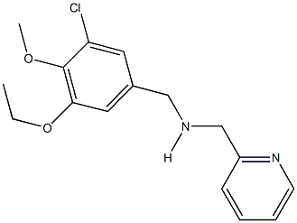 N-(3-chloro-5-ethoxy-4-methoxybenzyl)-N-(2-pyridinylmethyl)amine Struktur