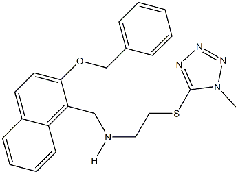 N-{[2-(benzyloxy)-1-naphthyl]methyl}-N-{2-[(1-methyl-1H-tetraazol-5-yl)sulfanyl]ethyl}amine Struktur