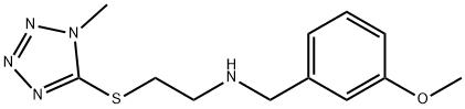 N-(3-methoxybenzyl)-N-{2-[(1-methyl-1H-tetraazol-5-yl)sulfanyl]ethyl}amine Struktur