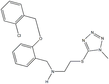 N-{2-[(2-chlorobenzyl)oxy]benzyl}-N-{2-[(1-methyl-1H-tetraazol-5-yl)sulfanyl]ethyl}amine Struktur