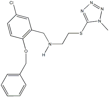 N-[2-(benzyloxy)-5-chlorobenzyl]-N-{2-[(1-methyl-1H-tetraazol-5-yl)sulfanyl]ethyl}amine Struktur