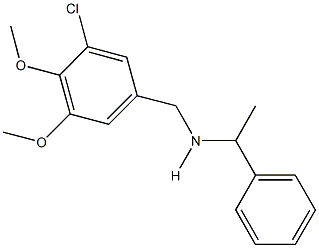 N-(3-chloro-4,5-dimethoxybenzyl)-N-(1-phenylethyl)amine Struktur