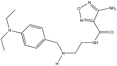 4-amino-N-(2-{[4-(diethylamino)benzyl]amino}ethyl)-1,2,5-oxadiazole-3-carboxamide Struktur