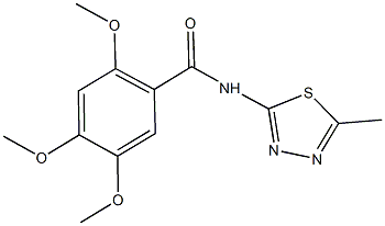 2,4,5-trimethoxy-N-(5-methyl-1,3,4-thiadiazol-2-yl)benzamide Struktur