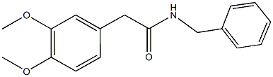 N-benzyl-2-(3,4-dimethoxyphenyl)acetamide Struktur