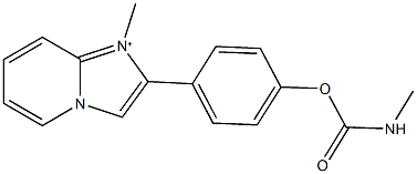 4-(1-methylimidazo[1,2-a]pyridin-1-ium-2-yl)phenyl methylcarbamate Struktur