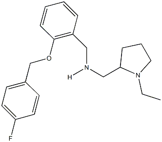 N-[(1-ethyl-2-pyrrolidinyl)methyl]-N-{2-[(4-fluorobenzyl)oxy]benzyl}amine Struktur