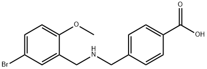 4-{[(5-bromo-2-methoxybenzyl)amino]methyl}benzoic acid Struktur