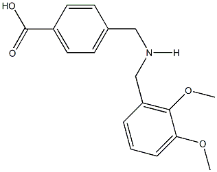 4-{[(2,3-dimethoxybenzyl)amino]methyl}benzoic acid Struktur