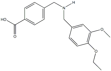 4-{[(4-ethoxy-3-methoxybenzyl)amino]methyl}benzoic acid Struktur