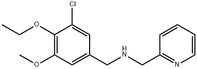 N-(3-chloro-4-ethoxy-5-methoxybenzyl)-N-(2-pyridinylmethyl)amine Struktur