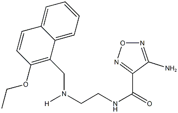 4-amino-N-(2-{[(2-ethoxy-1-naphthyl)methyl]amino}ethyl)-1,2,5-oxadiazole-3-carboxamide Struktur