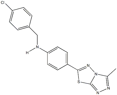 N-(4-chlorobenzyl)-N-[4-(3-methyl[1,2,4]triazolo[3,4-b][1,3,4]thiadiazol-6-yl)phenyl]amine Struktur