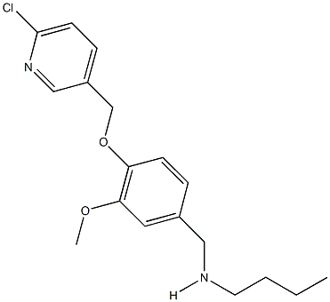 N-butyl-N-{4-[(6-chloro-3-pyridinyl)methoxy]-3-methoxybenzyl}amine Struktur