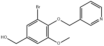 [3-bromo-5-methoxy-4-(3-pyridinylmethoxy)phenyl]methanol Struktur