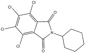 4,5,6,7-tetrachloro-2-cyclohexyl-1H-isoindole-1,3(2H)-dione Struktur