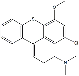 N-[3-(2-chloro-4-methoxy-9H-thioxanthen-9-ylidene)propyl]-N,N-dimethylamine Struktur