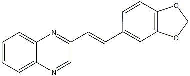 2-[2-(1,3-benzodioxol-5-yl)vinyl]quinoxaline Struktur