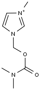 (3-methyl-1H-imidazol-3-ium-1-yl)methyl dimethylcarbamate Struktur