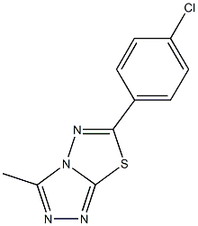 6-(4-chlorophenyl)-3-methyl[1,2,4]triazolo[3,4-b][1,3,4]thiadiazole Struktur