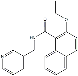 2-ethoxy-N-(3-pyridinylmethyl)-1-naphthamide Struktur