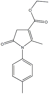 ethyl 2-methyl-1-(4-methylphenyl)-5-oxo-4,5-dihydro-1H-pyrrole-3-carboxylate Struktur