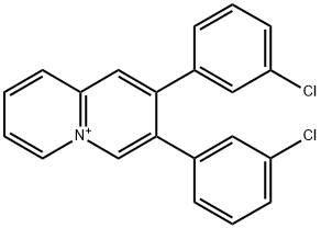 2,3-bis(3-chlorophenyl)quinolizinium Struktur