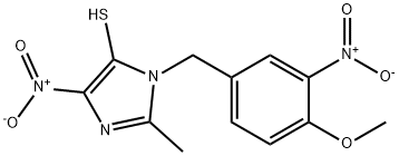 4-nitro-1-{3-nitro-4-methoxybenzyl}-2-methyl-5-sulfanyl-1H-imidazole Struktur