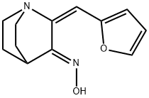 2-(2-furylmethylene)quinuclidin-3-one oxime Struktur