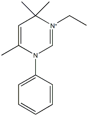 3-ethyl-4,4,6-trimethyl-1-phenyl-1,4-dihydropyrimidin-3-ium Struktur