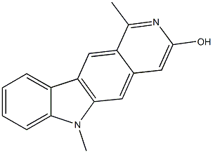 1,6-dimethyl-6H-pyrido[4,3-b]carbazol-3-ol Struktur