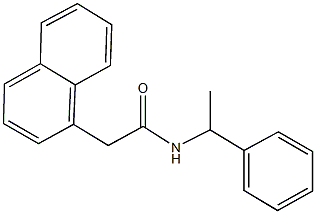 2-(1-naphthyl)-N-(1-phenylethyl)acetamide Struktur